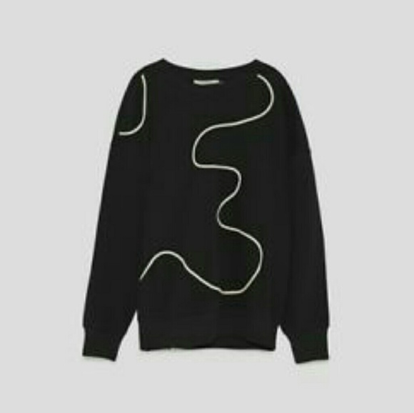 Zara Tops - Zara Trafaluc Abstract Ribbon Sweatshirt